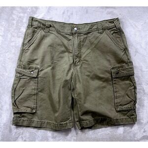 Carhartt Cargo Shorts Mens 40 Green Relaxed Fit Cotton Canvas 100277 301